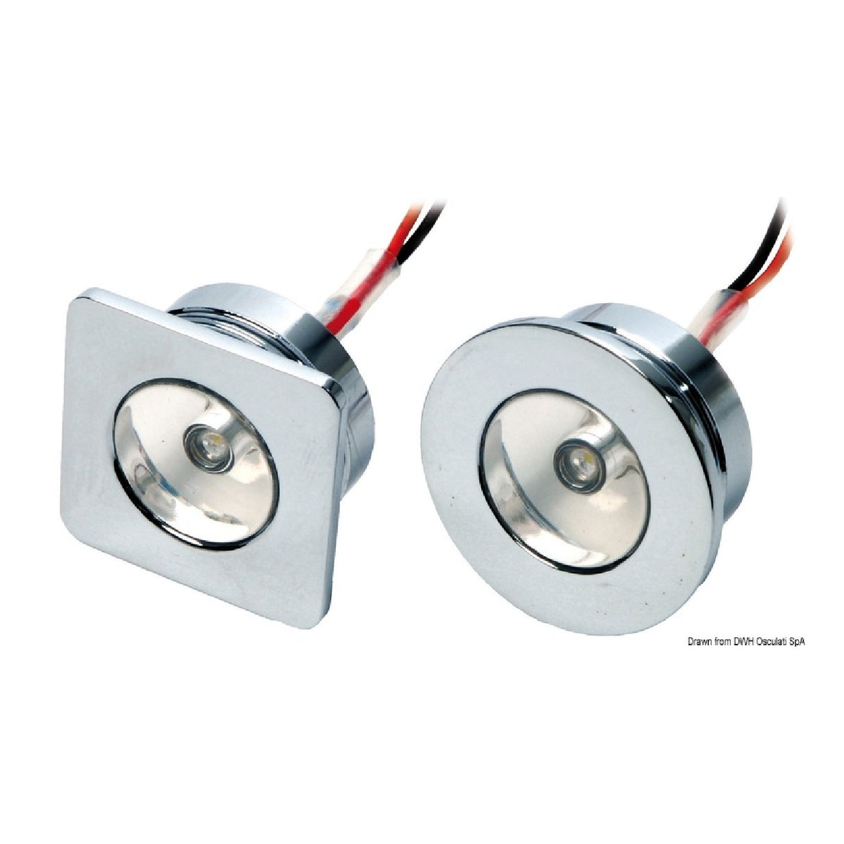 Osculati Luce di cortesia LED da incasso - frontale TONDA 13.186.12