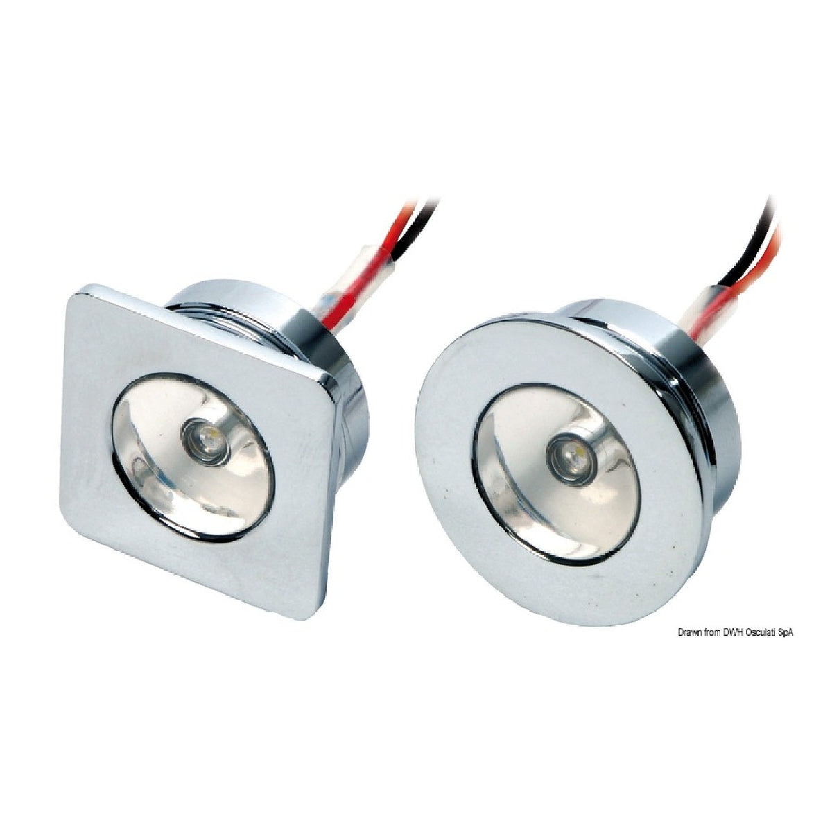Osculati LED-Einbauleuchte - vorne RUND 13.186.12