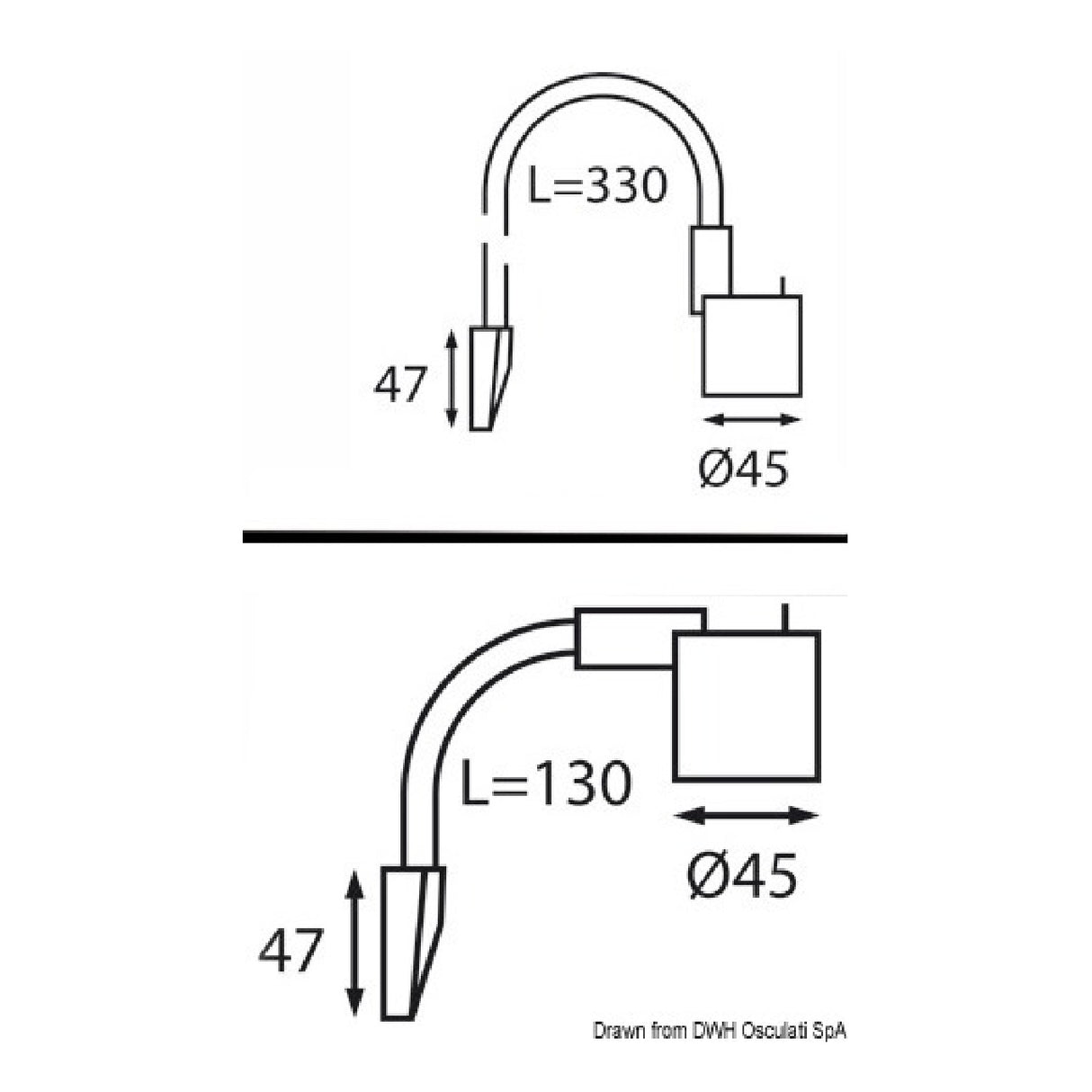 Batsystem Luce testa letto 6 LED nera Faro di profondita Night Eye