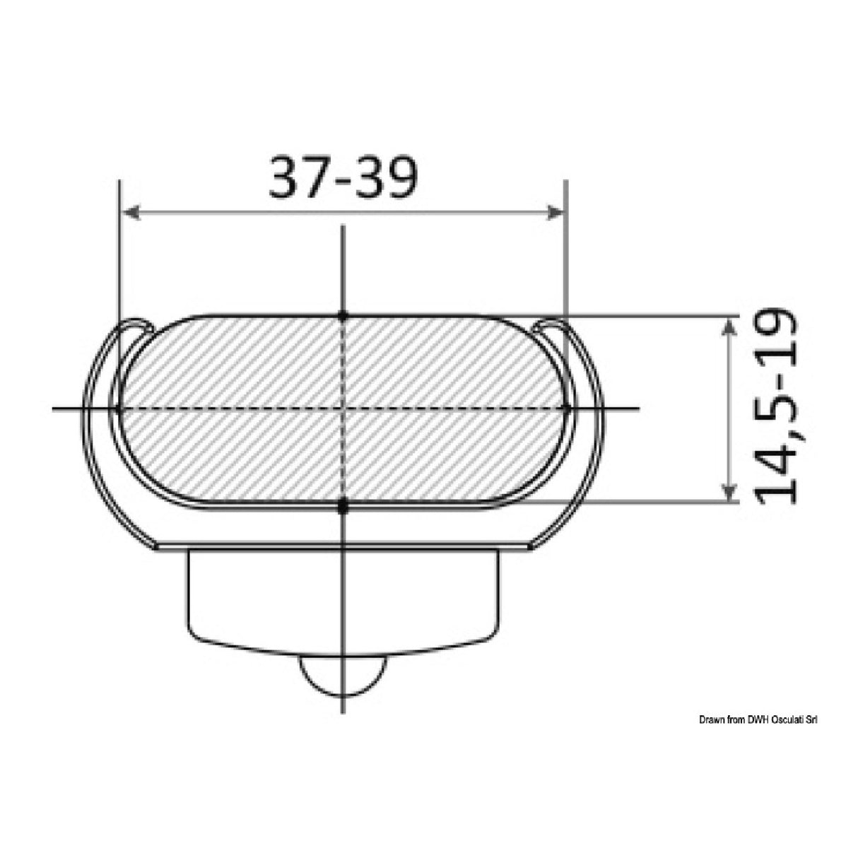 Osculati Luce per scaletta gradino standard 38 mm 2 pz 13.265.01