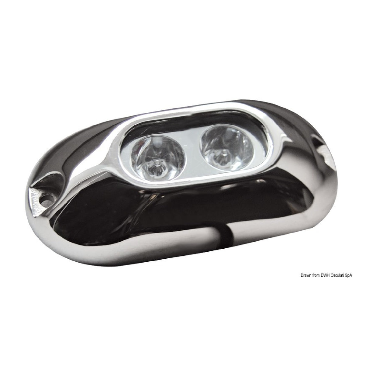 Osculati LED-Unterwasserleuchte für Plattformen, Heckspiegel, Rümpfe und Cockpits, 2 LEDs, 13.280.96