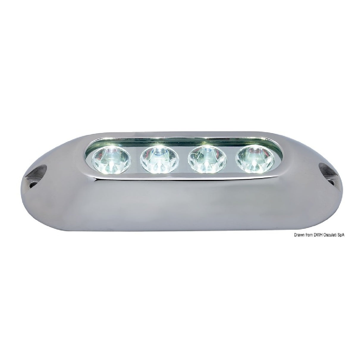 Luz subacuática LED Osculati para plataformas, espejos de popa, cascos y bañeras 4/6 LED 13.281.00