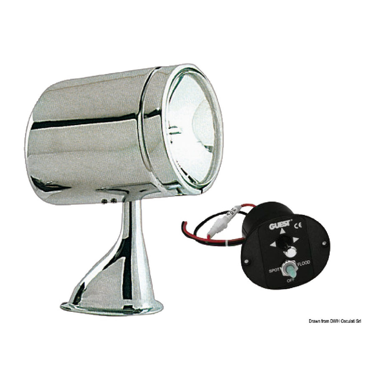 Faro modelo Guest de 5 pulgadas 12 V eléctrico con control remoto GUEST