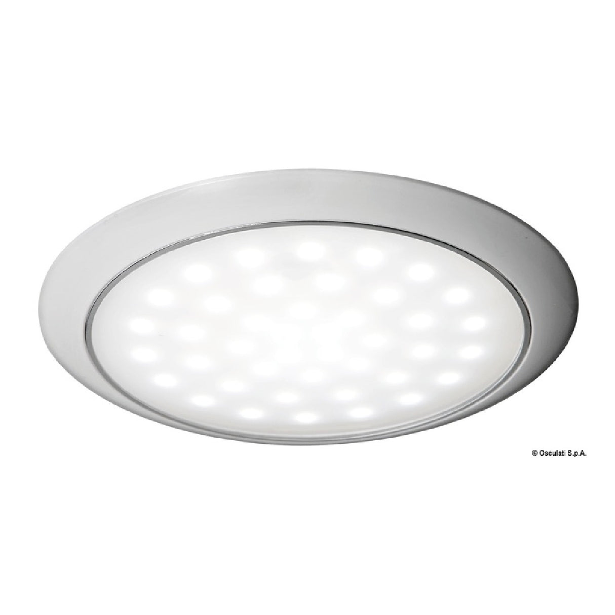 Osculati LED ceiling light with reduced projection 13.408.01