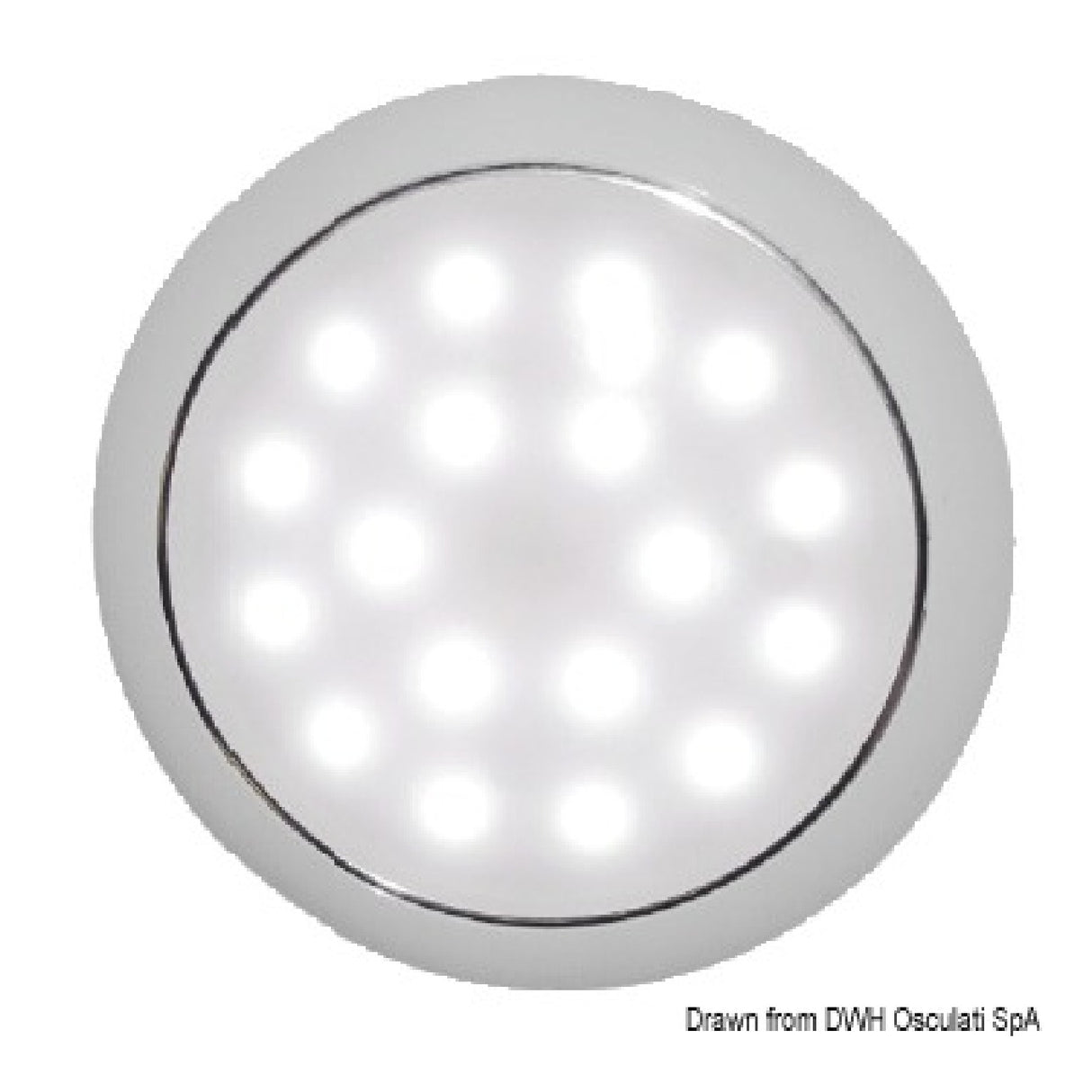 Osculati LED ceiling light without recess day/night 13.408.11 13.408.11
