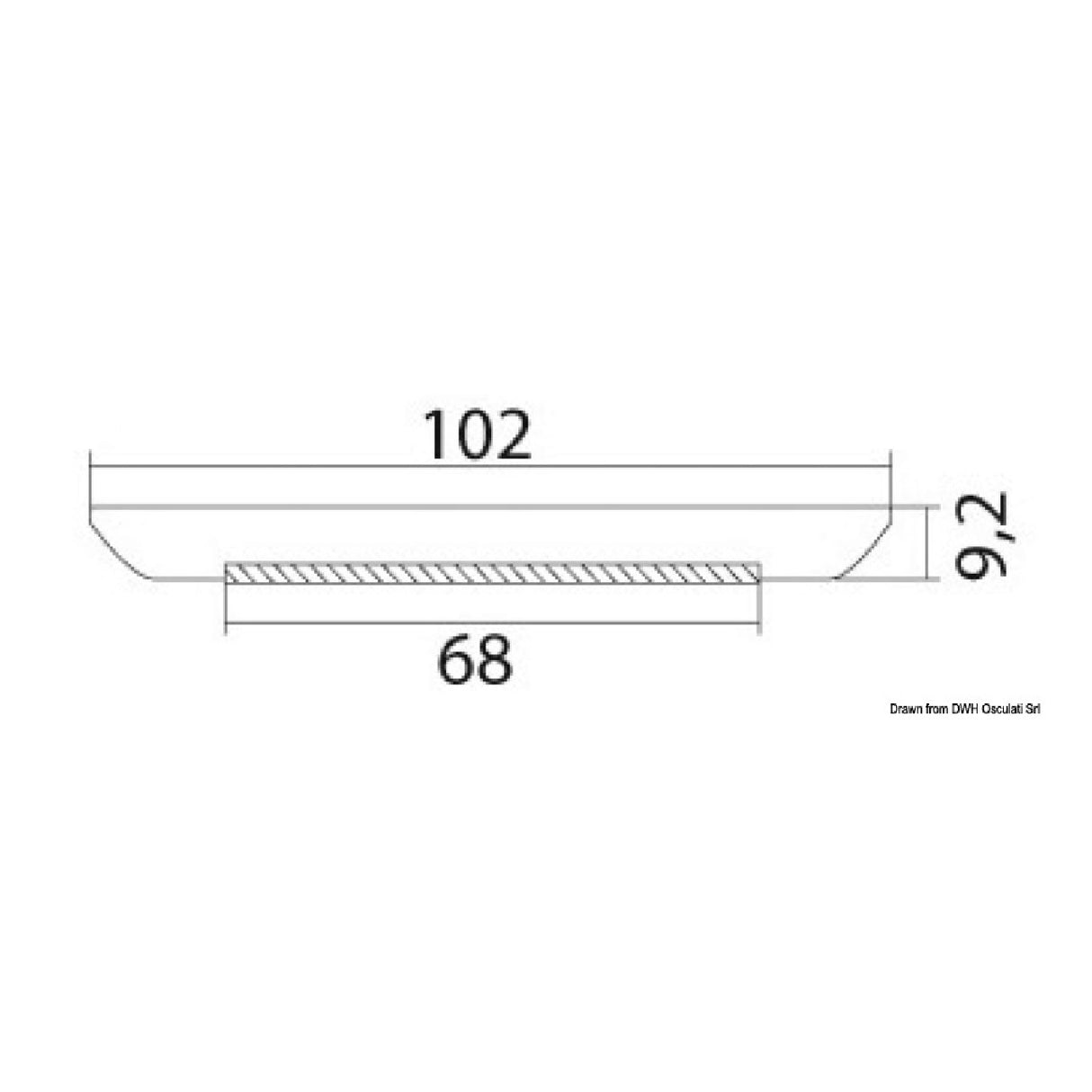 Lámpara de techo LED empotrada Osculati Luna 13.410.01
