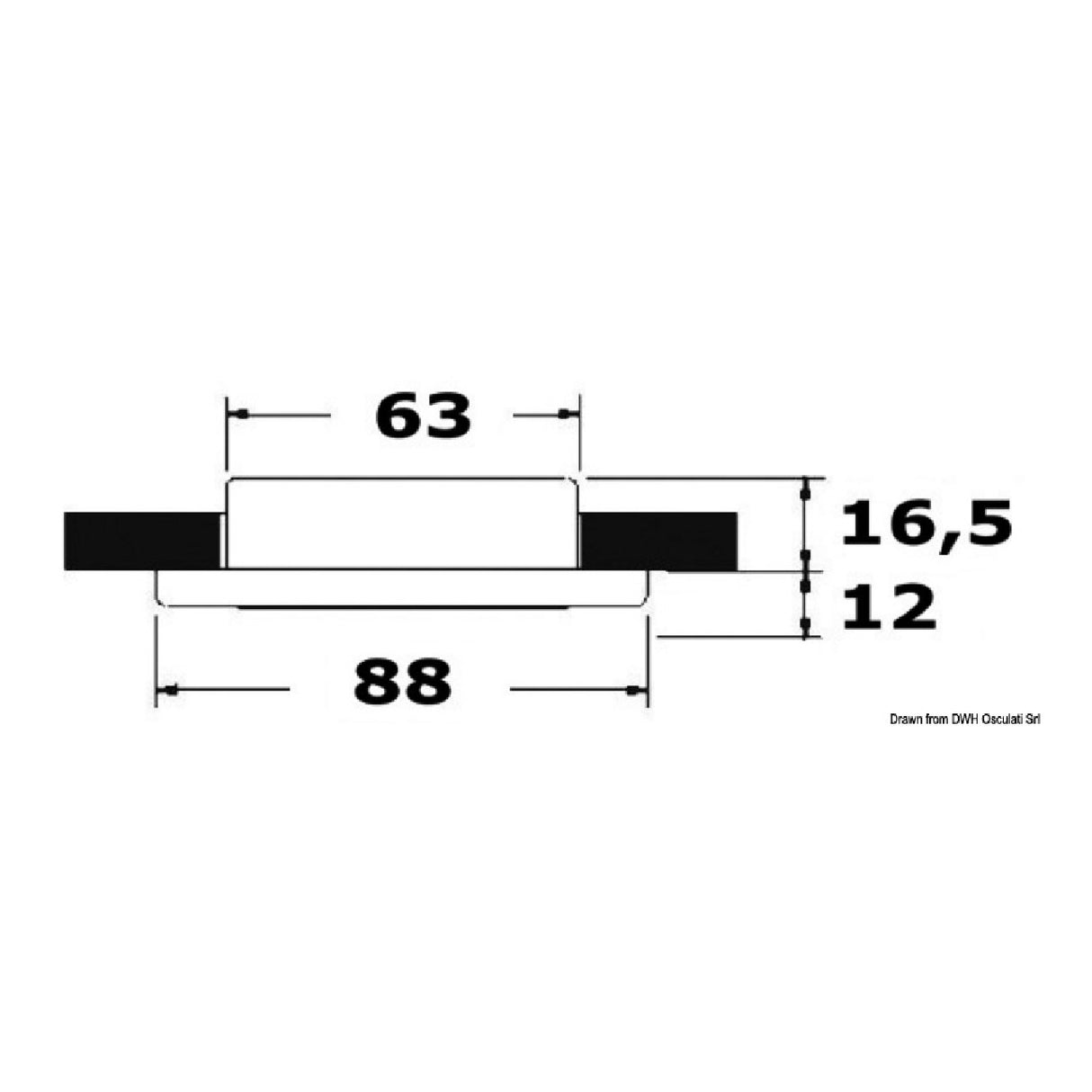 Lámpara de techo LED empotrada Osculati Vega 13.433.11