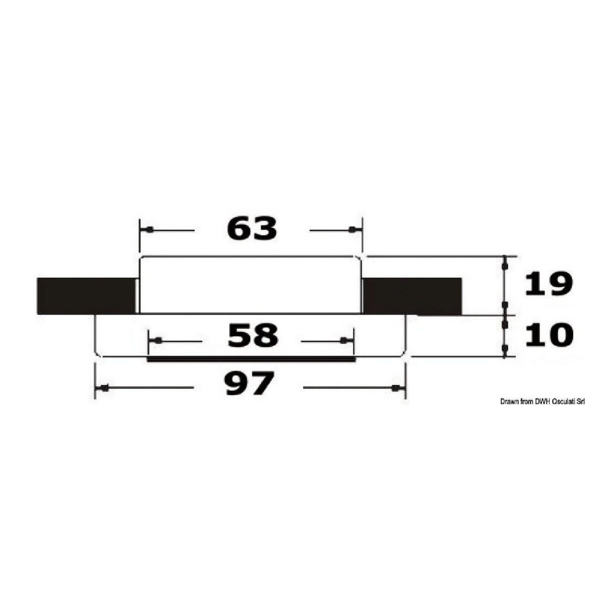 Osculati Capella LED-Deckenleuchte, glänzend 13.433.30