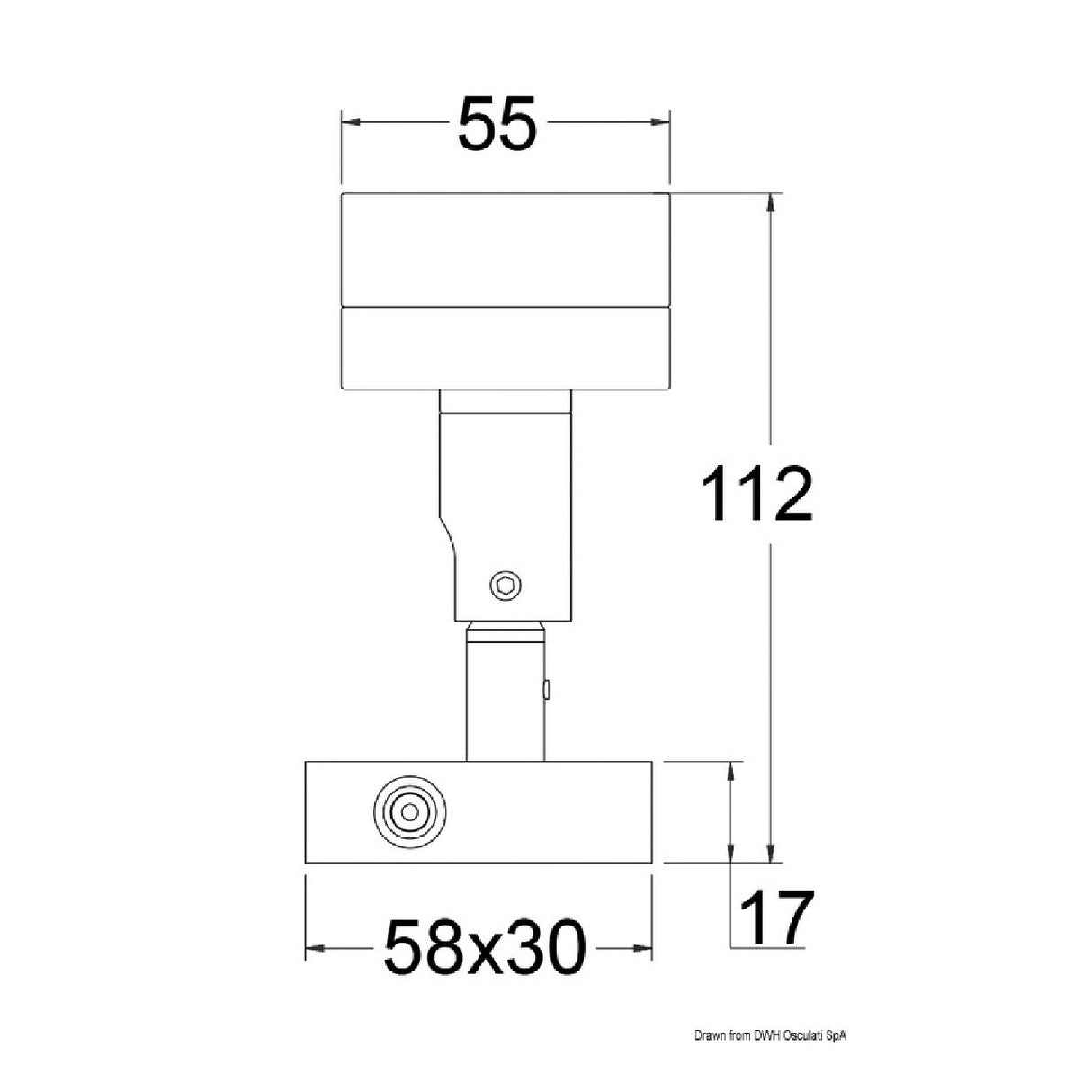 Aplique de pared Osculati Laguna, latón cromado 13.439.15
