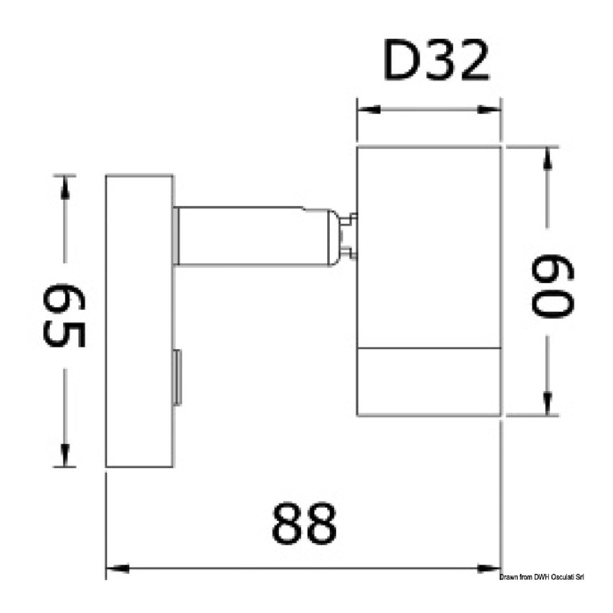 Foco LED regulable niquelado Osculati 13.439.55