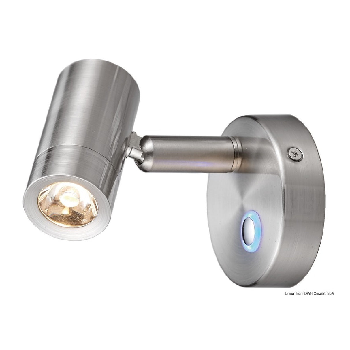 Osculati nickel-plated dimmable LED spotlight 13.439.55