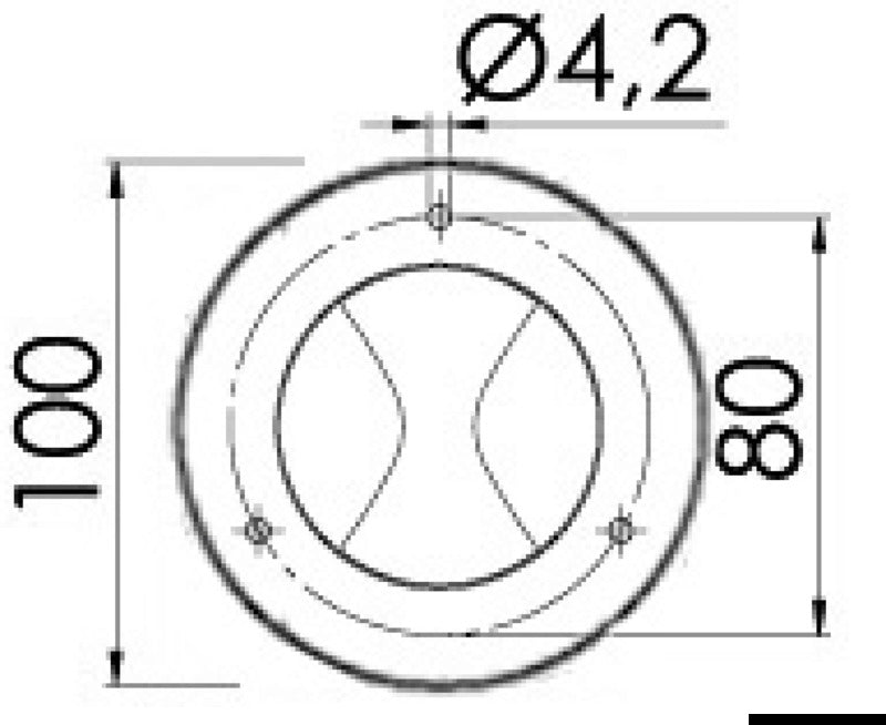 Osculati Aurora retractable table light with round SS bezel 13.448.10