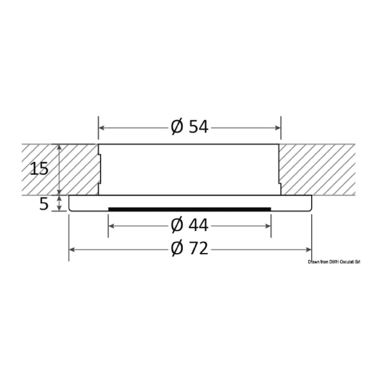 Osculati Luce Led bianca ad incasso dimmerabile Polis 13.488.11