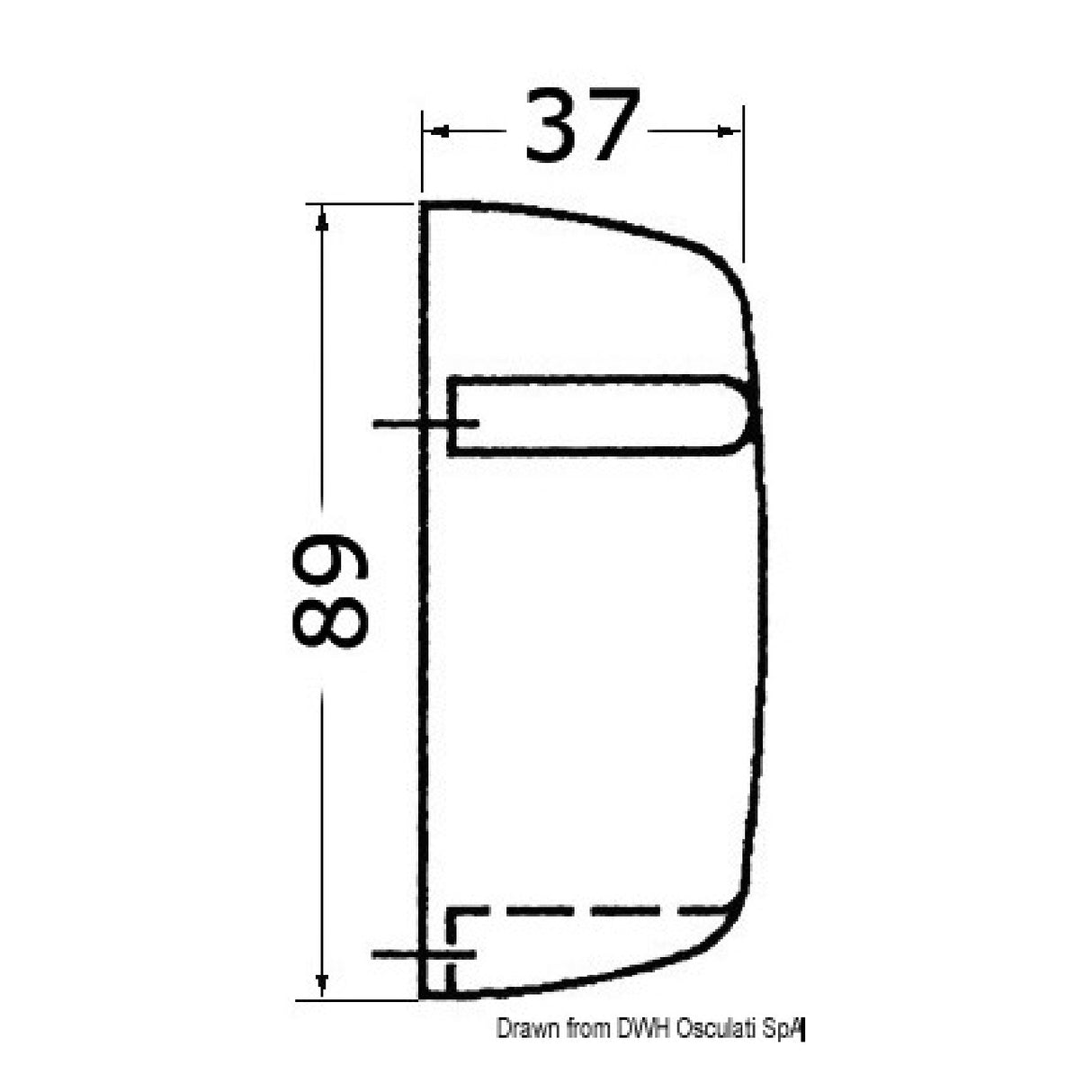 Osculati Luce da incasso Courtesy Light per pozzetto 10W 13.530.00