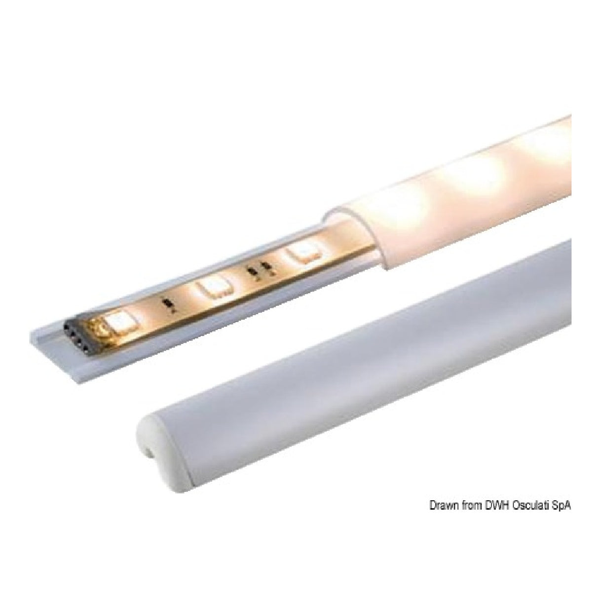 Perfil de tira LED Batsystem 1000 mm