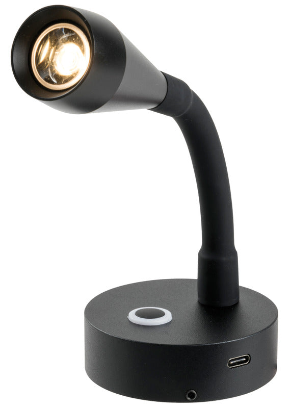 Osculati 13.867.31 Total Black Articulated LED Spotlight