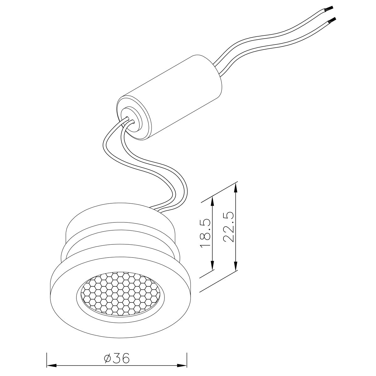 Lámpara de techo LED empotrada para barco Aurora Lighting de 76,8 lúmenes