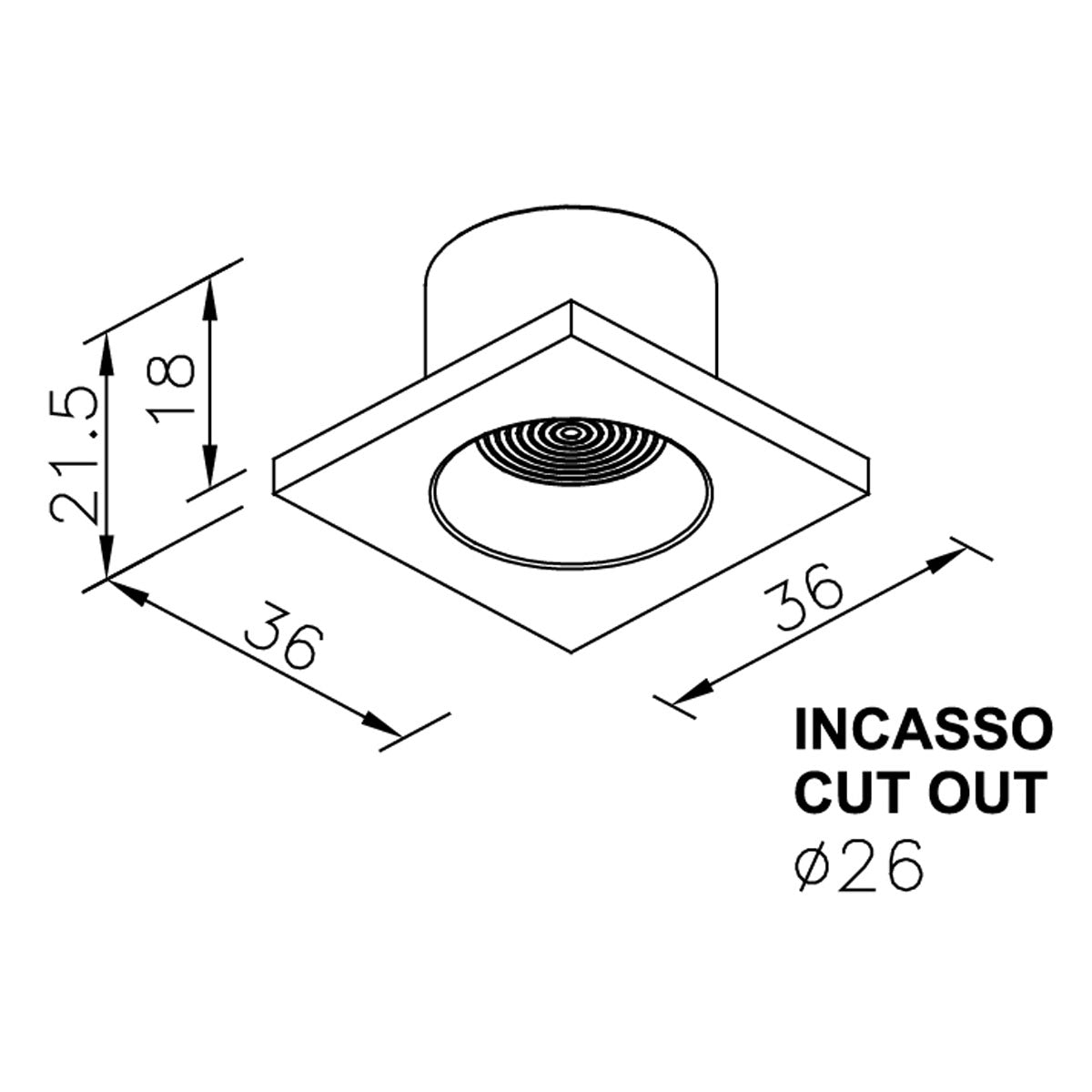 Lámpara de techo empotrada LED Aurora Lighting de 106 lúmenes para barcos