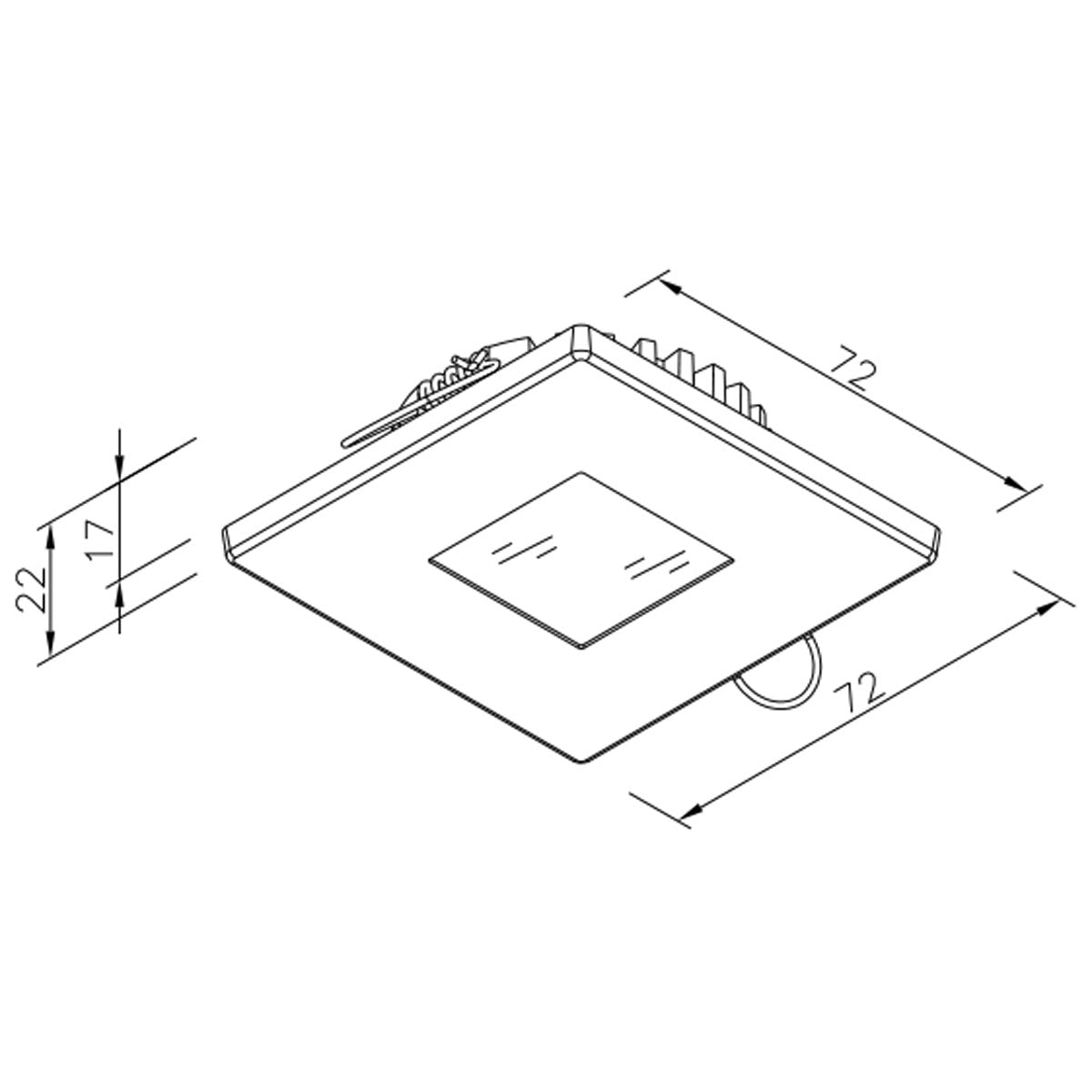 Aurora Lighting Plafoniera Barca a LED da incasso Lumen 237 bianco