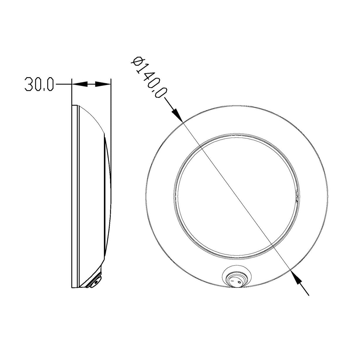 Trem 24 LED-Standleuchte mit Schalter