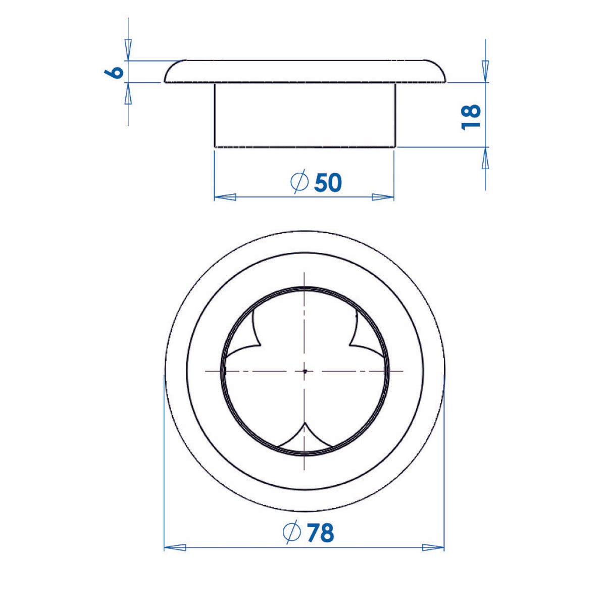 Trem LED recessed wall lamp without switch 3 LEDs