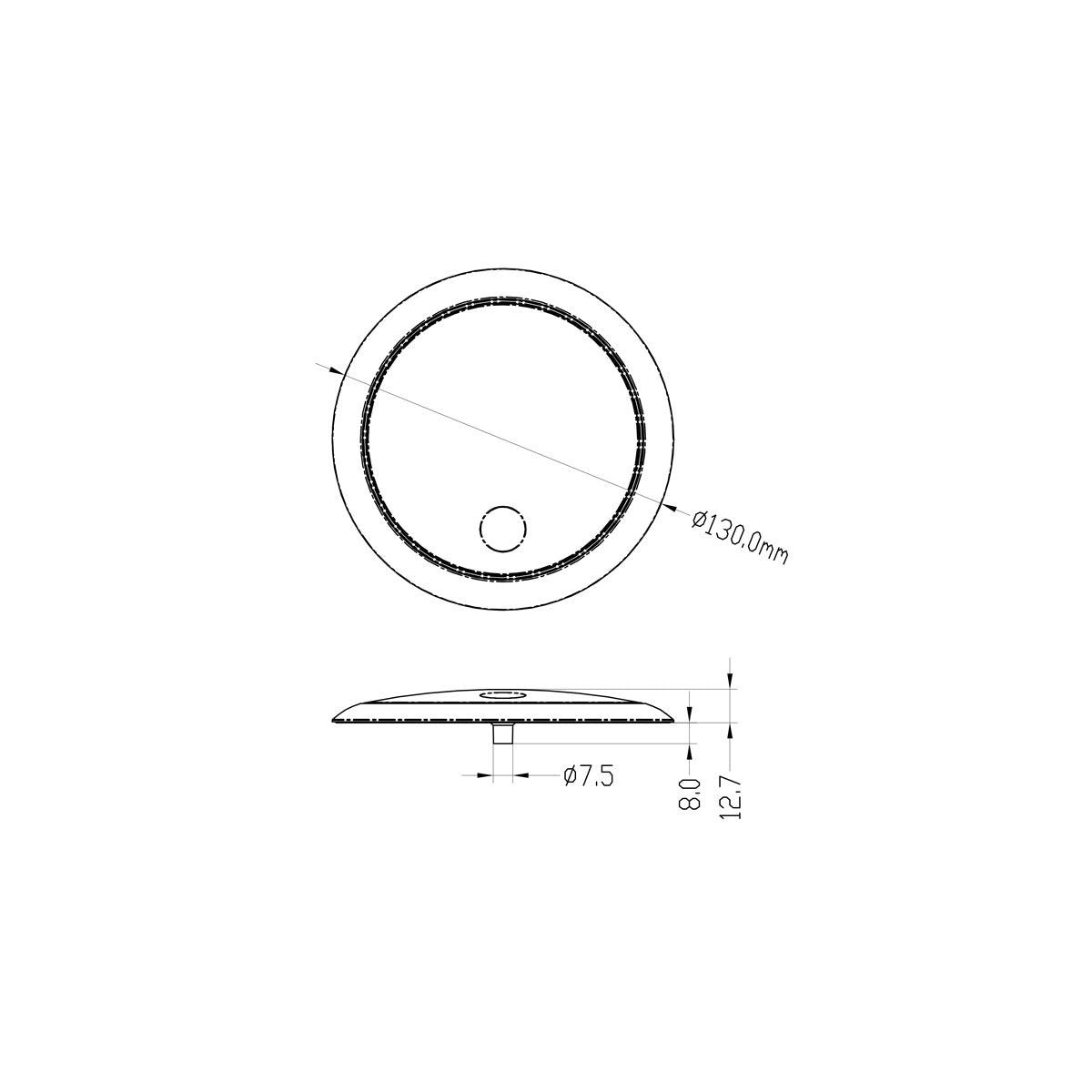 Trem LED-Bootsdeckenleuchte ohne Einbaumaße, 168 Lumen