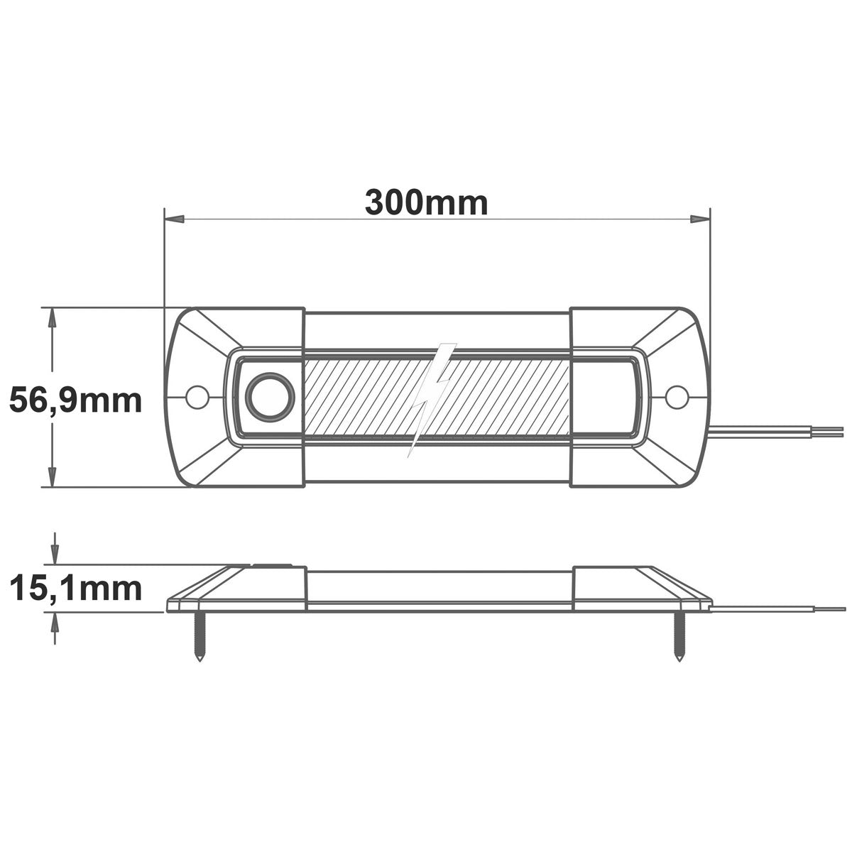 Lámpara de techo LED para barco Trem