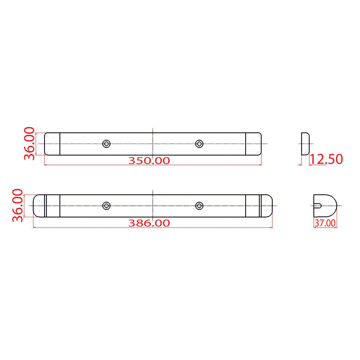 Trem LED-Bootsdeckenleuchte, 12 Volt, 6,0 Watt, 2-flammig, weiß