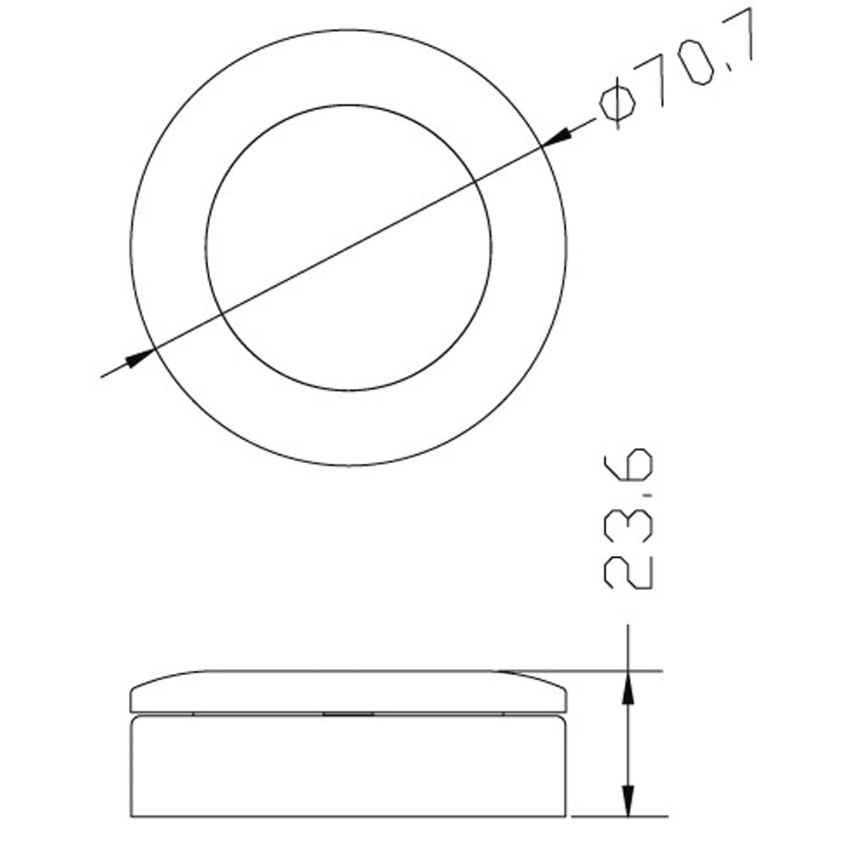 Trem 1 LED-Stand- und Einbau-Bootsdeckenleuchte