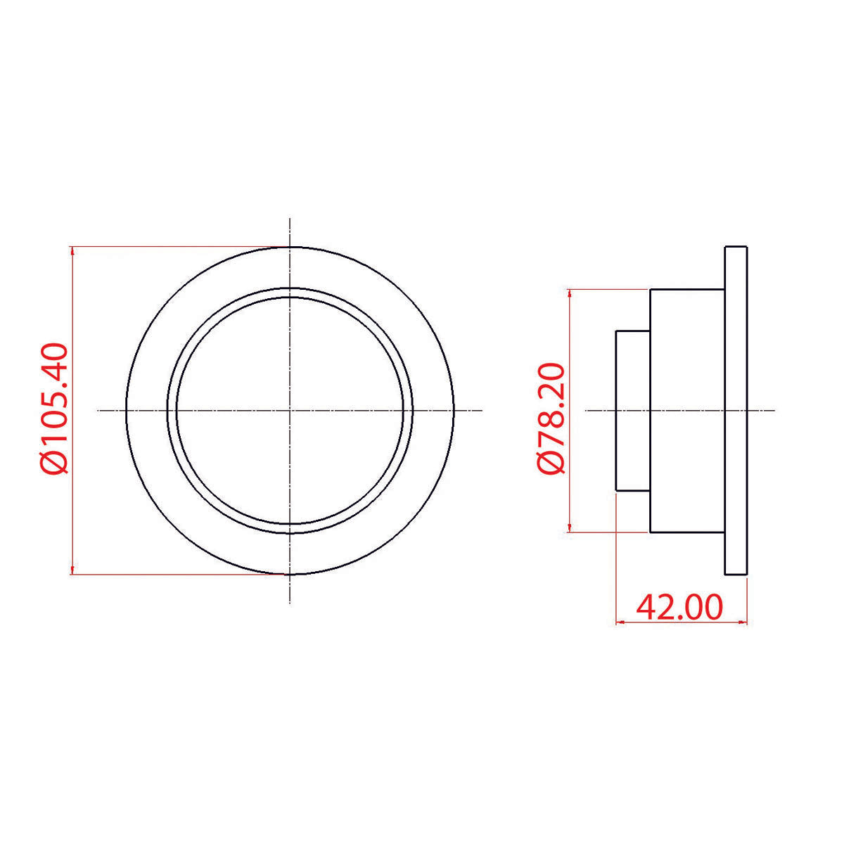 Lámpara de techo LED Trem para barco, 12 vatios, 4,5 LED, 24 lúmenes, 250 W, color blanco