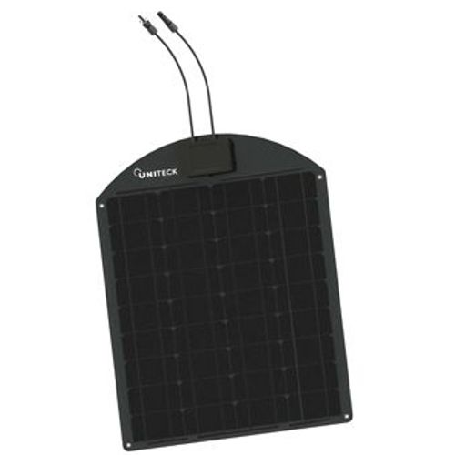 Uniteck Solarmodul UNISUN 50.12 MS 50W 12V monokristallin schlank mit Kabel und Stecker 712 x 560 x 20 mm