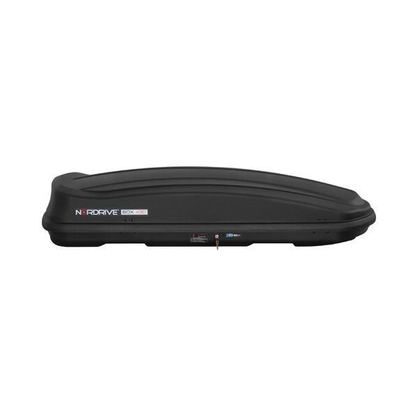 Box Tetto Auto Nordrive Box 430 - 430 Litri ABS Nero Goffrato Carico 75kg N60016
