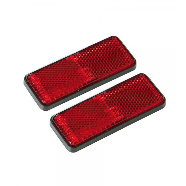 Lampa Euro-Norm, catarifrangenti rettangolari - 90x35 mm - Rosso 20540