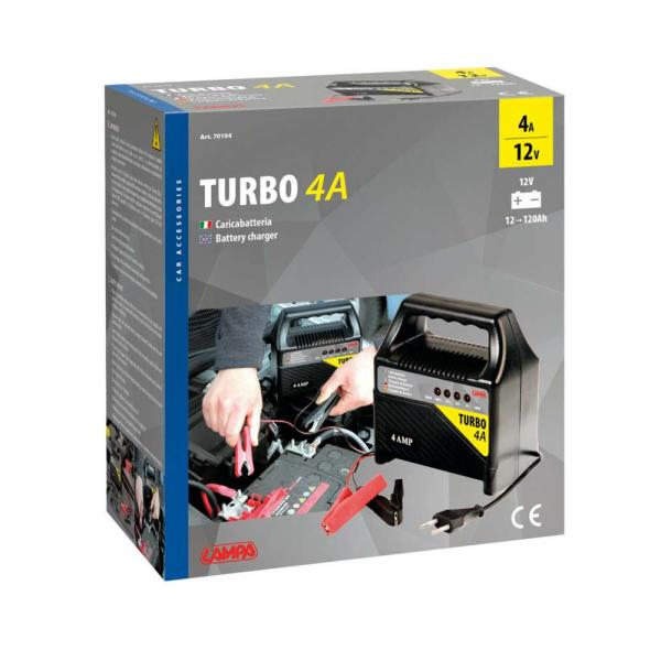 Cargador de batería Turbo Lamp 4 A, 12 V 70104