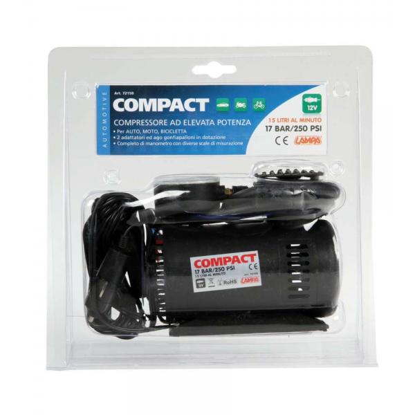 Lampa Compact, compressore 12V con manometro 72150