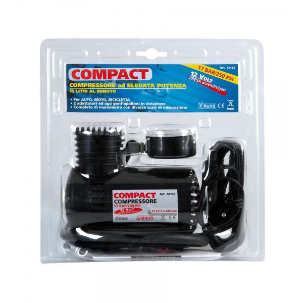 Lampa Compact, compressore 12V con manometro 72150