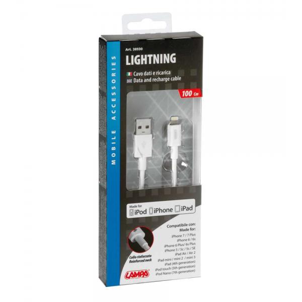 Cable USB > Lightning - 100 cm - Blanco 38930