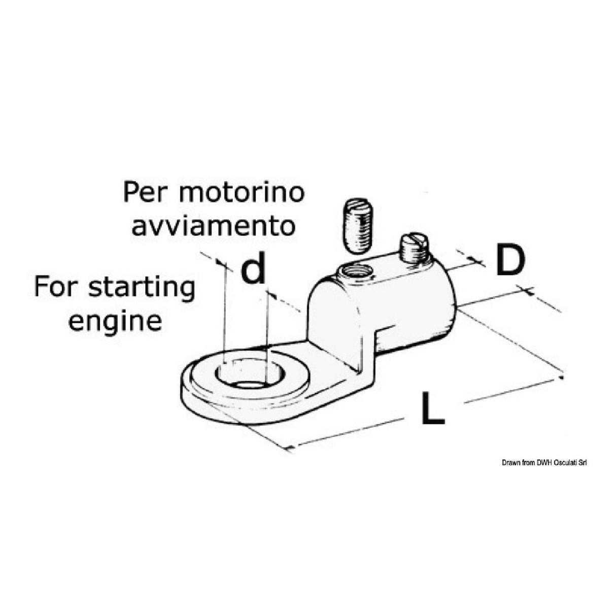 Osculati Terminale cavo batteria ad occhio fuso 14.034.00