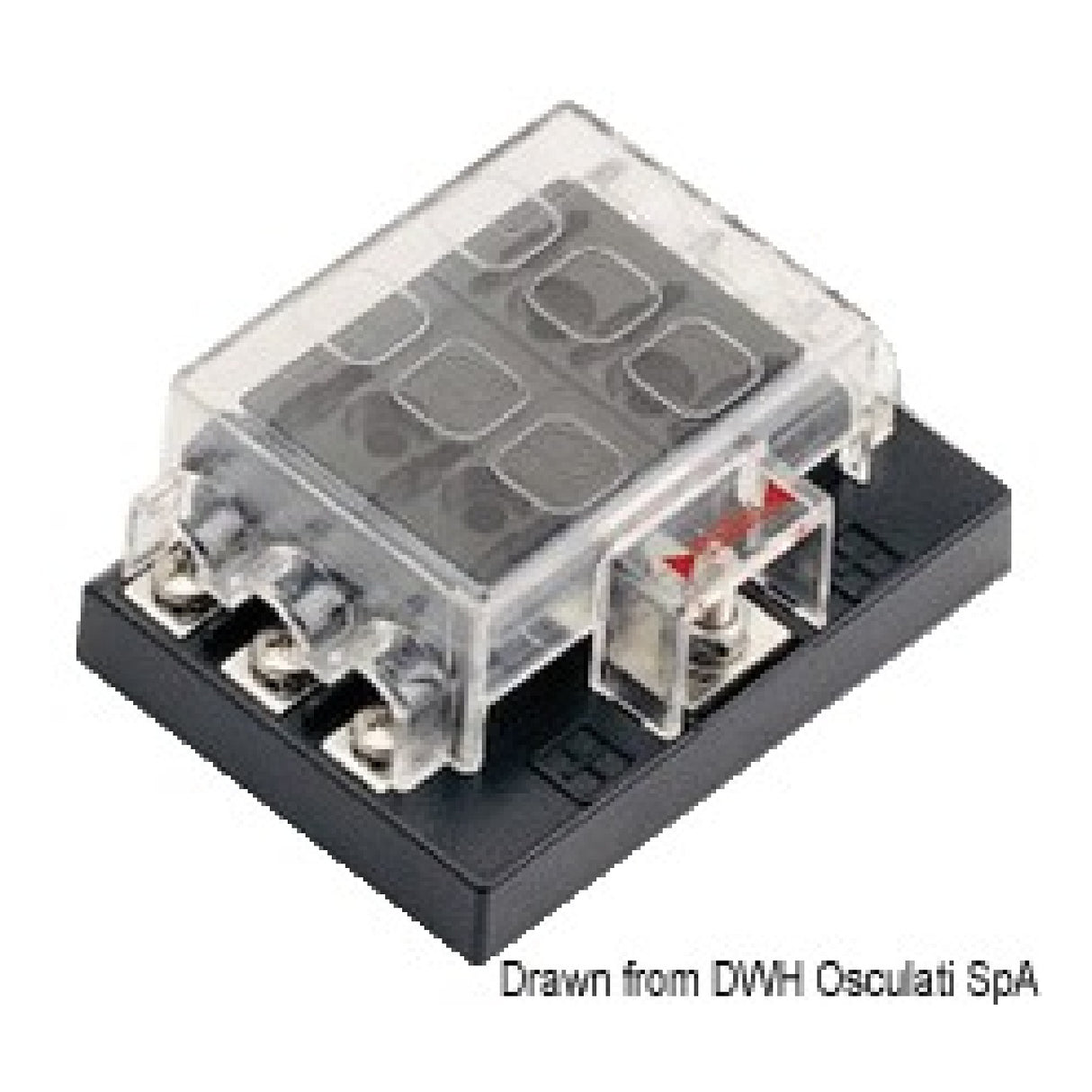 Caja de fusibles de cuchilla impermeable Osculati 14.100.70