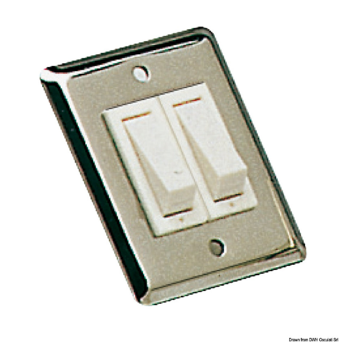 Interruptor basculante individual de acero inoxidable Osculati 14.101.15