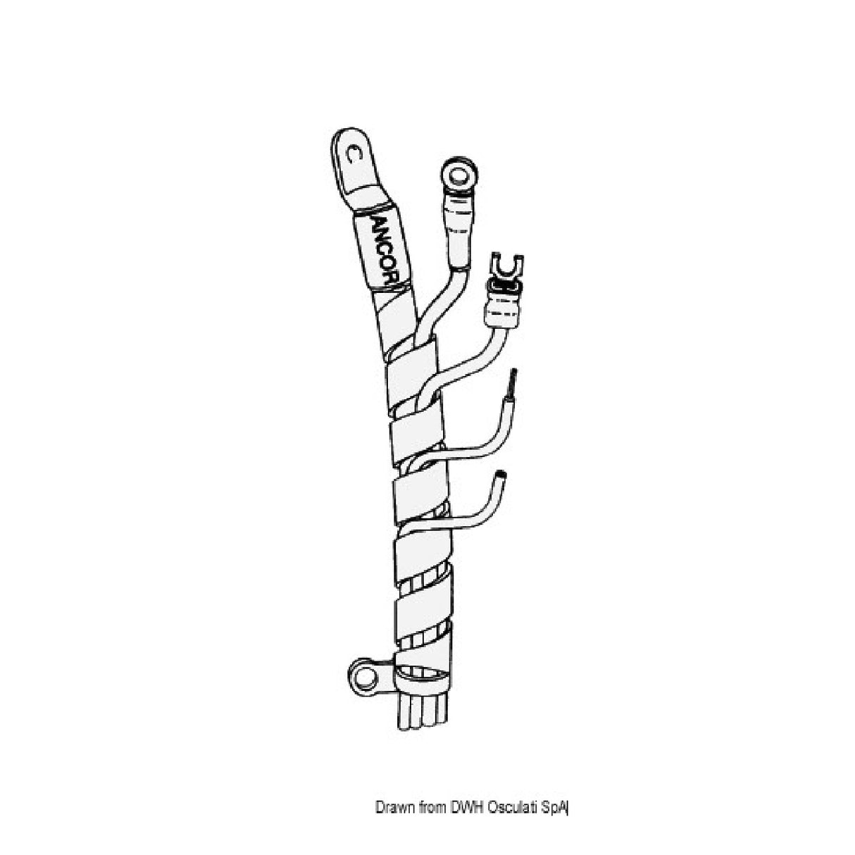 Espiral de polietileno blanco Osculati para cableado 14.140.01