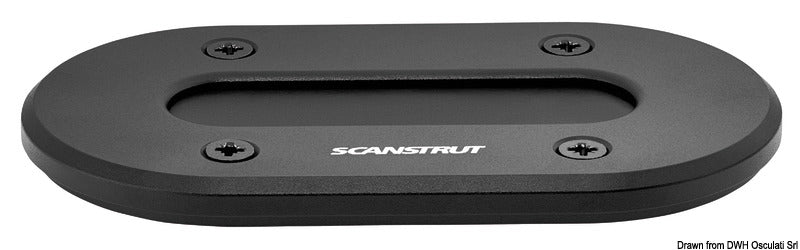 Prensaestopas múltiple de aluminio negro Scanstrut