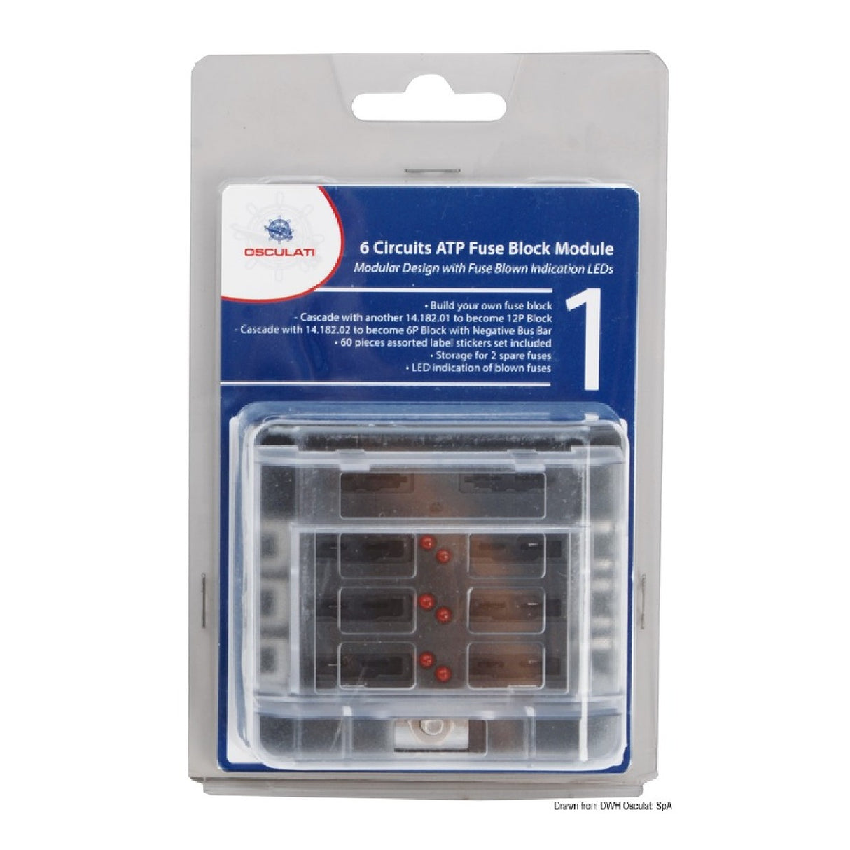 Osculati Scatole portafusibili modulari 6 posti 14.182.01