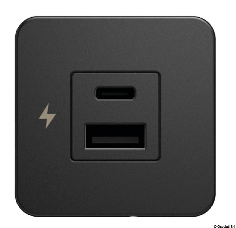 Scanstrut SCANSTRUT TILE Black Dual USB Socket A+C