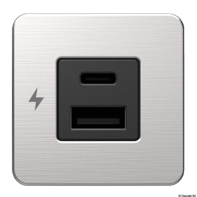 Toma USB doble Scanstrut A+C SCANSTRUT TILE Acero inoxidable