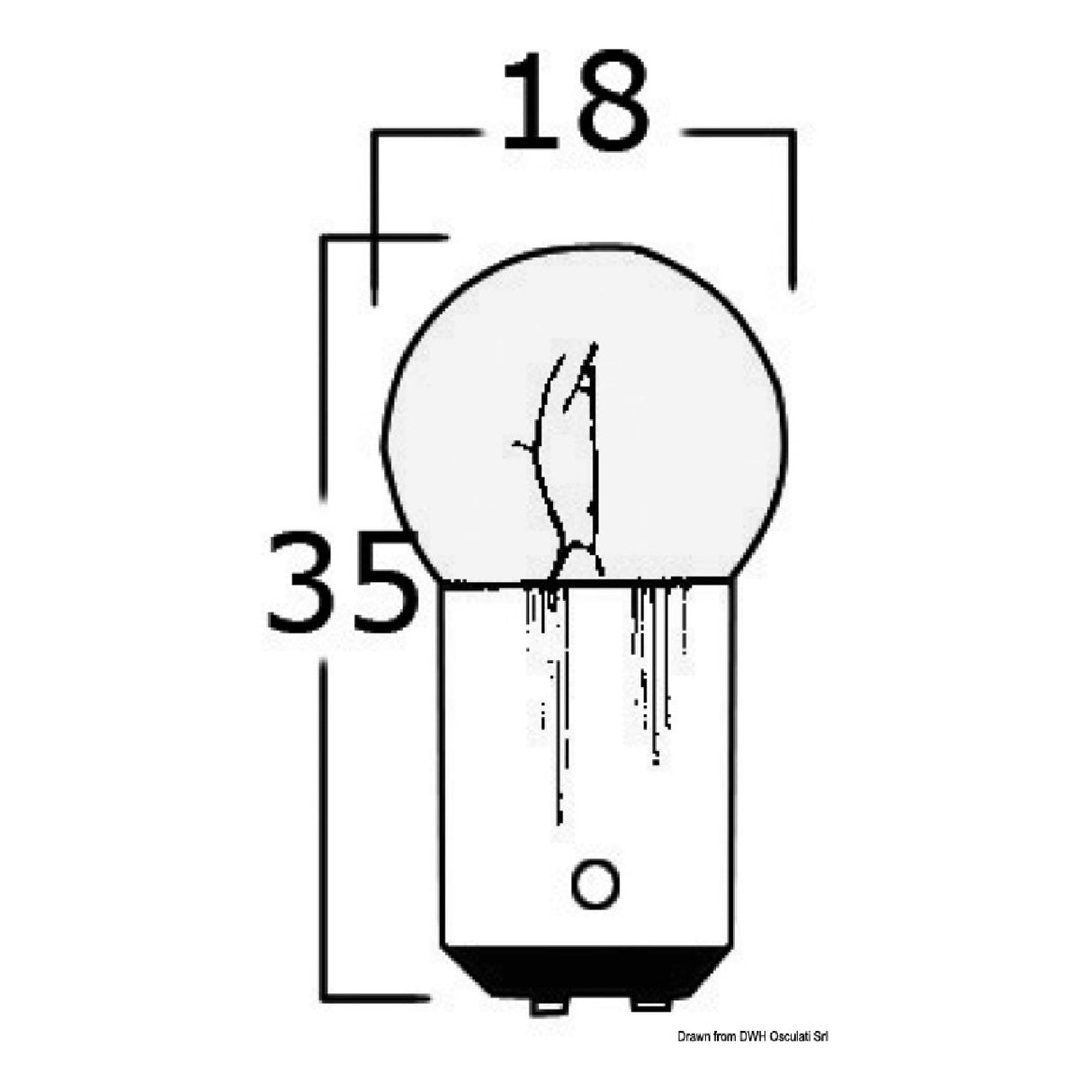 Osculati Lampadina bipolare 12/24 V 5/10 W 14.200.00