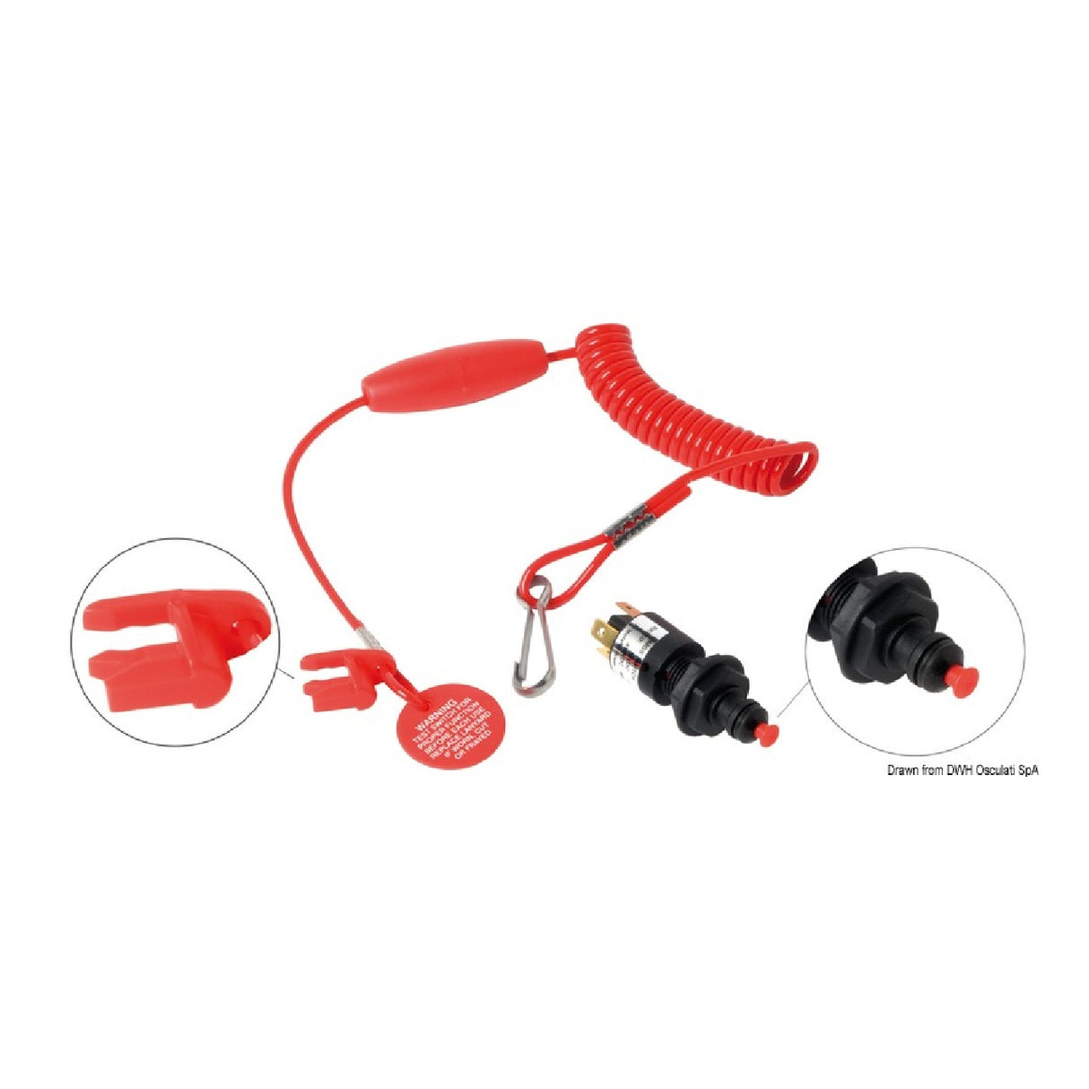 Osculati Desconexión automática completa con llave para motores fueraborda 14.204.92