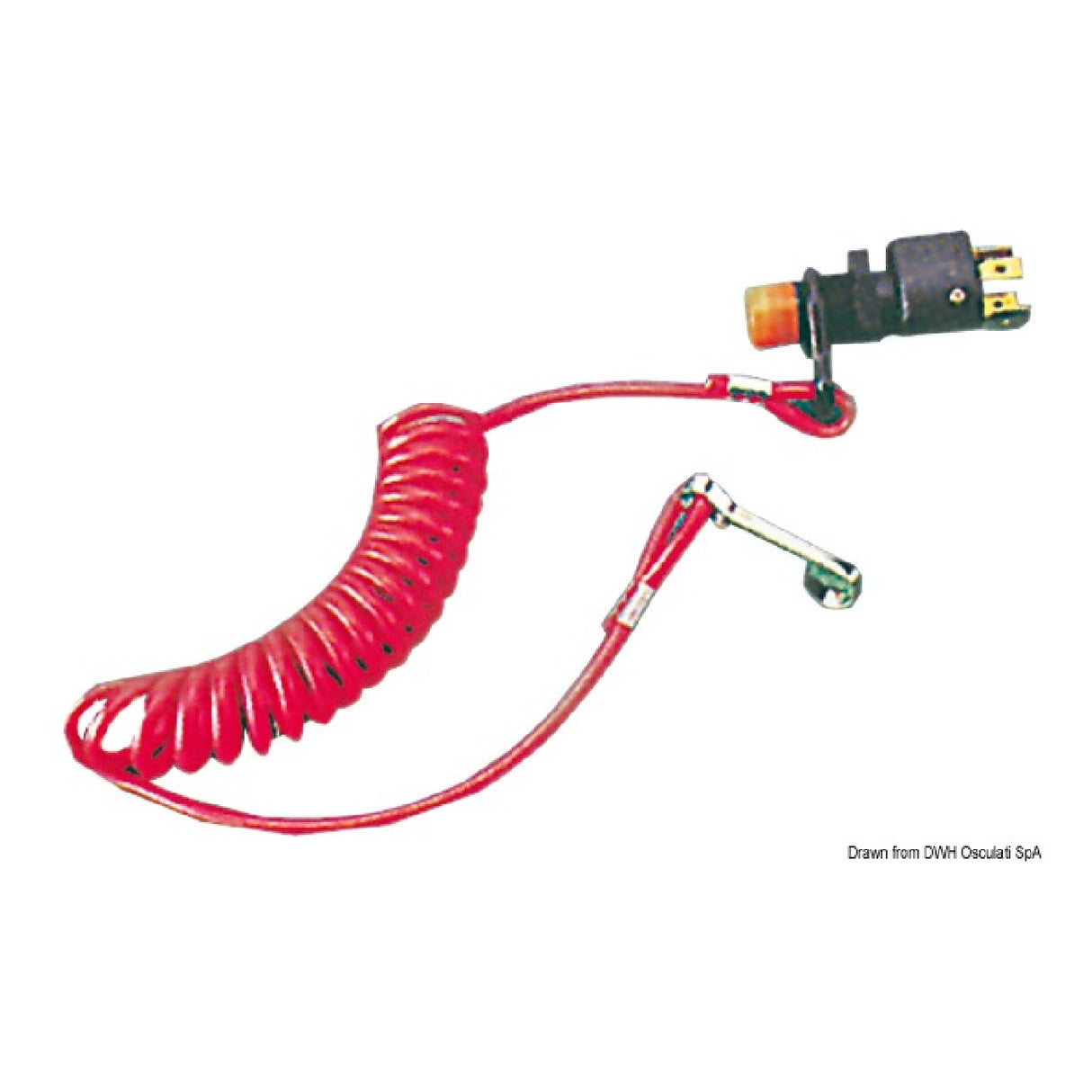 Osculati Entriegelungsclip + Sicherheitsschlüssel für Außenbordmotoren 14.204.96
