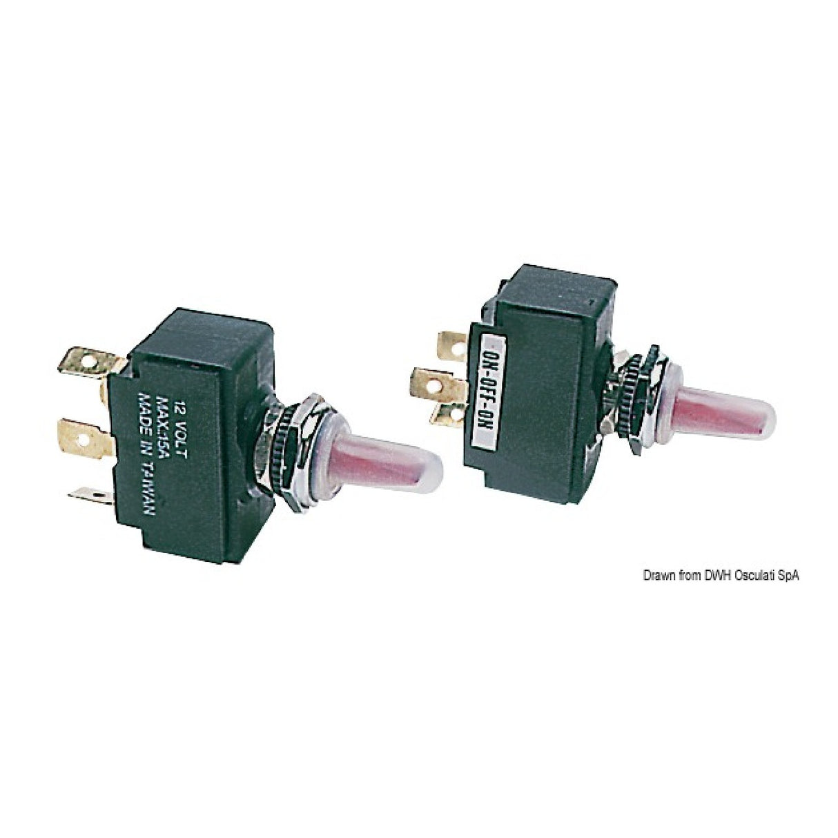 Osculati Interruttore levetta ON-OFF-ON ritorno a molla 14.303.37