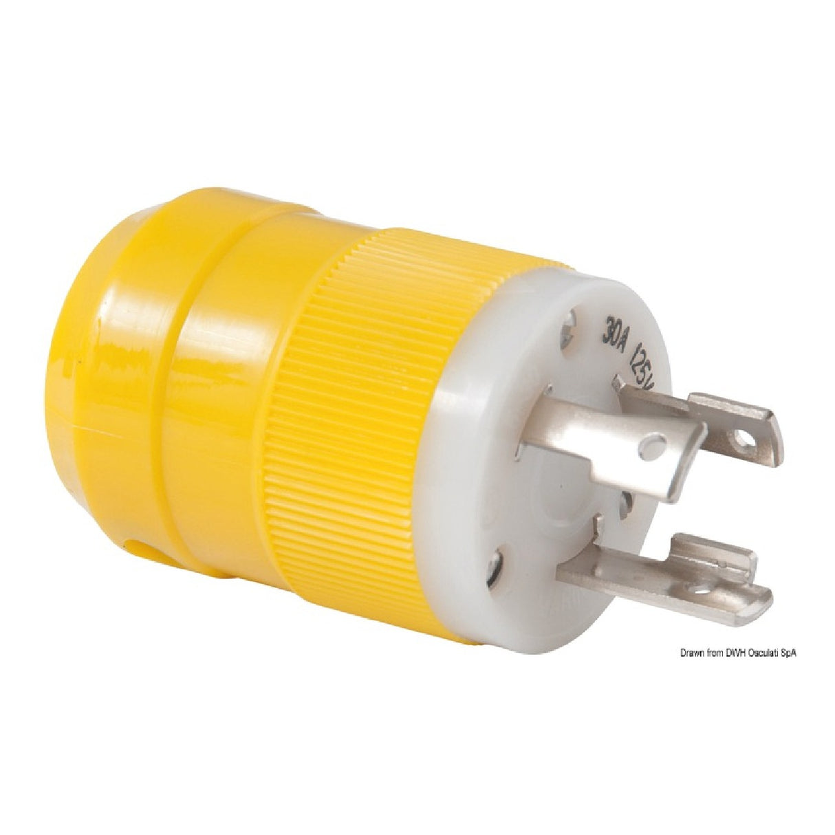 Marinco Edelstahl-Stecker, 30 A